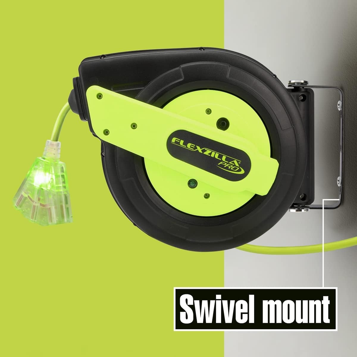 imageFlexzilla Retractable Extension 163 AWG 25 Electric Cord Reel ZillaGreen FZ816025360ft 12 Gauge