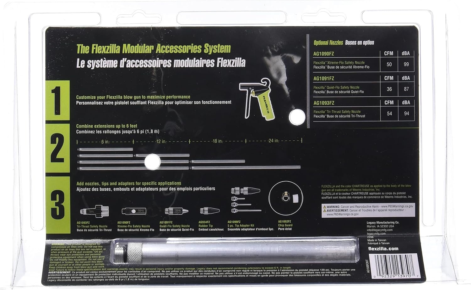 imageFlexzilla X1 Blow Gun Kit 10Piece ZillaGreen AG1500FZKIT
