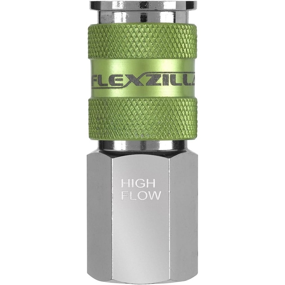 imageFlexzilla A53452FZ Pro High Flow Coupler and Plug Kits 3 Piece 14 NPT Push to Connect System Ideal for Spray Guns amp Impact Tools Maximum EfficiencyCoupler FNPT