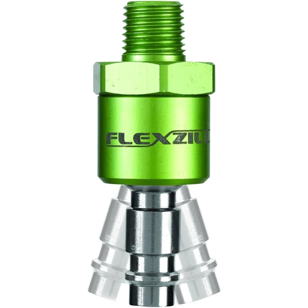 imageFlexzilla A53452FZ Pro High Flow Coupler and Plug Kits 3 Piece 14 NPT Push to Connect System Ideal for Spray Guns amp Impact Tools Maximum EfficiencyBall Swivel Plug