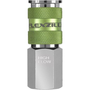 Flexzilla A53452FZ Pro High Flow Coupler and Plug Kits 3 Piece 1/4″ NPT | Push to Connect System | Ideal for Spray Guns & Impact Tools | Maximum Efficiency(Coupler FNPT)