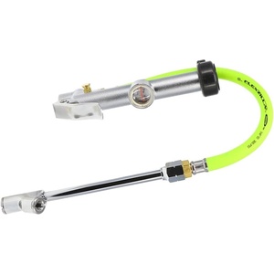 Flexzilla Inflator Kit with 3 ft. and 15 ft. Quick Connect Hose, Lock-On Chuck (0-170 PSI) – AL2025FZ-2(Dual Foot Tire Inflator)