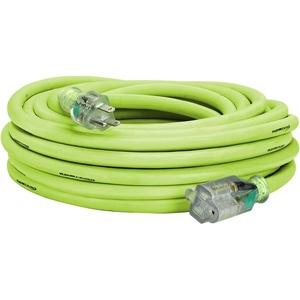 Flexzilla Pro Extension Cord, 12/3 AWG SJTW, 25 ft., Lighted Plug, Indoor/Outdoor, ZillaGreen – FZ512825(10 Gauge)