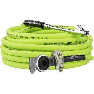 Flexzilla Truck Tire Inflator Kit with 3/8 in. x 50 ft. Hose, Heavy Duty, Lightweight, Hybrid, ZillaGreen – HGH2-FZ(50 Feet)