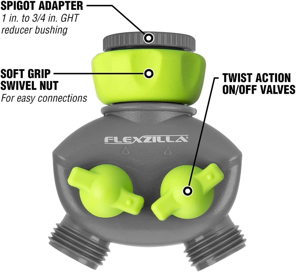 imageFlexzilla 2Way Hose Splitter ZillaGreenGray HFZGA60