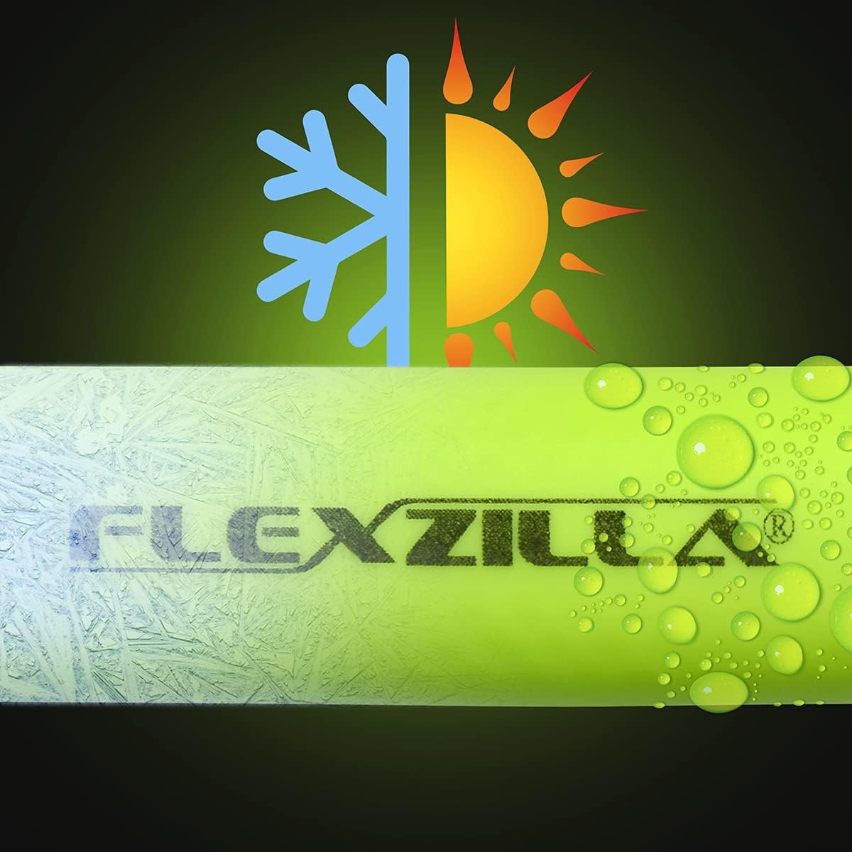 imageFlexzilla Air Hose 38 in x 50 ft 14 in MNPT Fittings Heavy Duty Lightweight Hybrid ZillaGreen HFZ3850YW238
