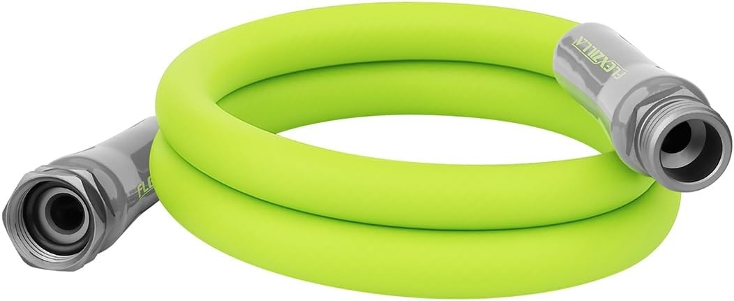 imageFlexzilla Colors LeadIn Garden Hose 58in x 5ft Lightweight AllWeather Water Hose Durable and Flexible LeakFree Connections Forest GreenChartreuse