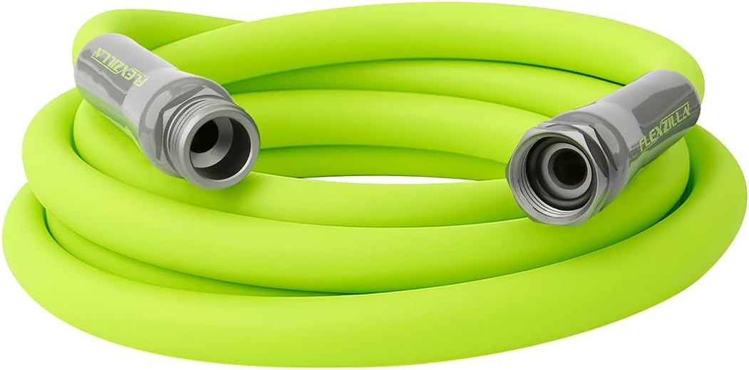 imageFlexzilla Colors LeadIn Garden Hose 58in x 5ft Lightweight AllWeather Water Hose Durable and Flexible LeakFree Connections Forest GreenChartreuse