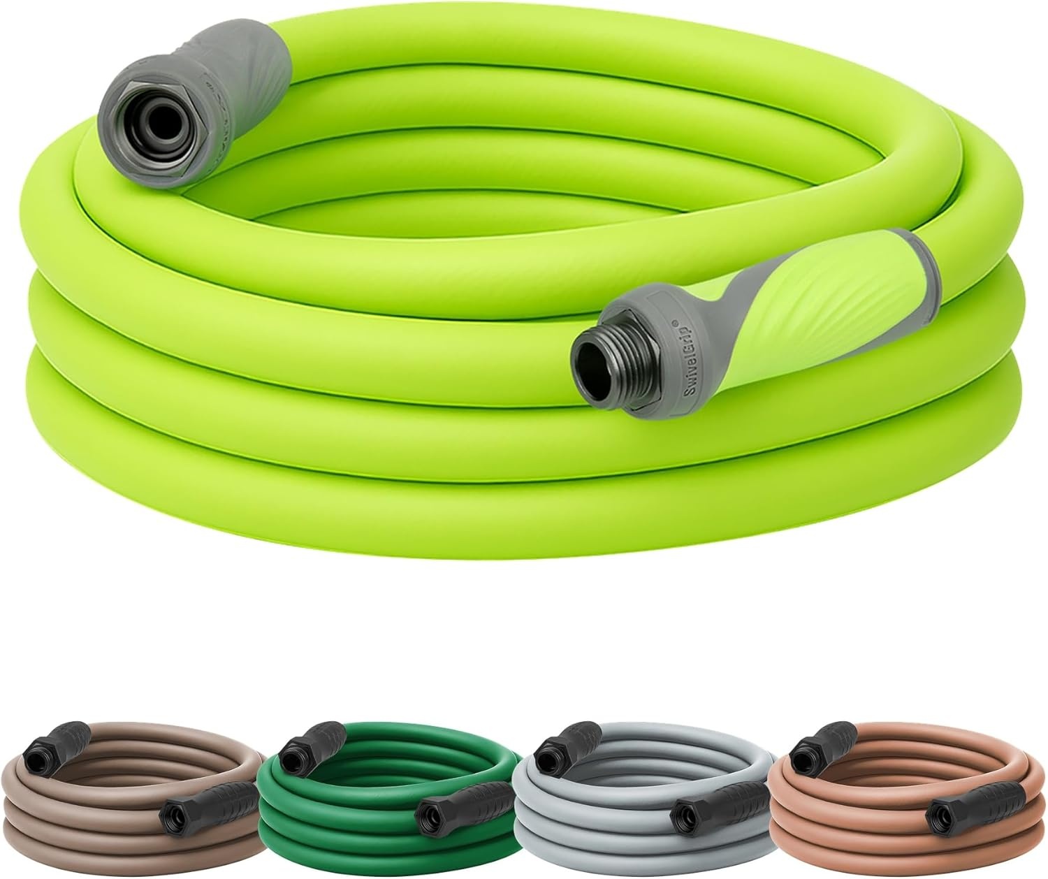 imageFlexzilla Colors LeadIn Garden Hose 58in x 5ft Lightweight AllWeather Water Hose Durable and Flexible LeakFree Connections Forest GreenChartreuse