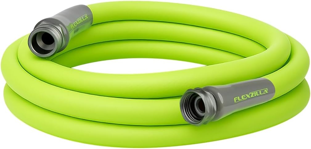 imageFlexzilla Colors LeadIn Garden Hose 58in x 5ft Lightweight AllWeather Water Hose Durable and Flexible LeakFree Connections Forest GreenChartreuse