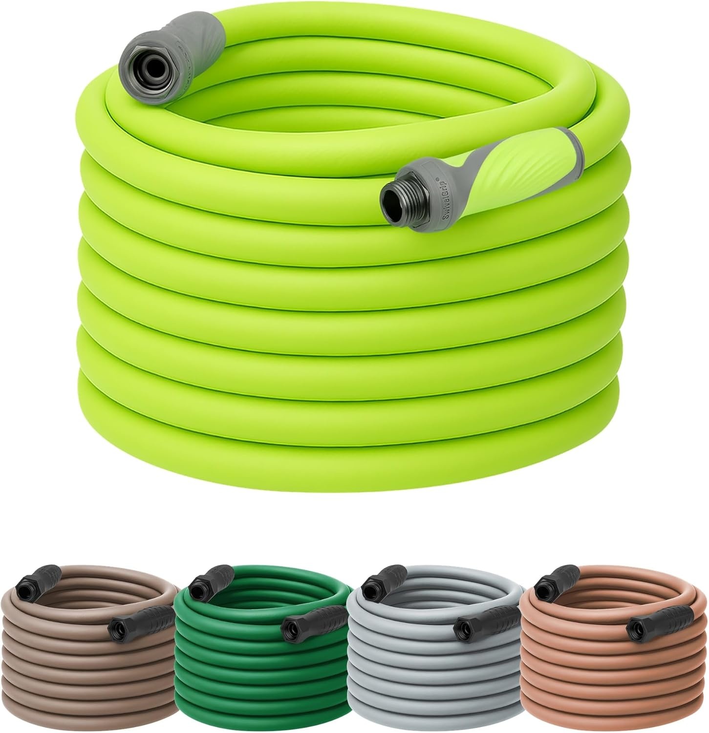 imageFlexzilla Colors LeadIn Garden Hose 58in x 5ft Lightweight AllWeather Water Hose Durable and Flexible LeakFree Connections Forest GreenChartreuse