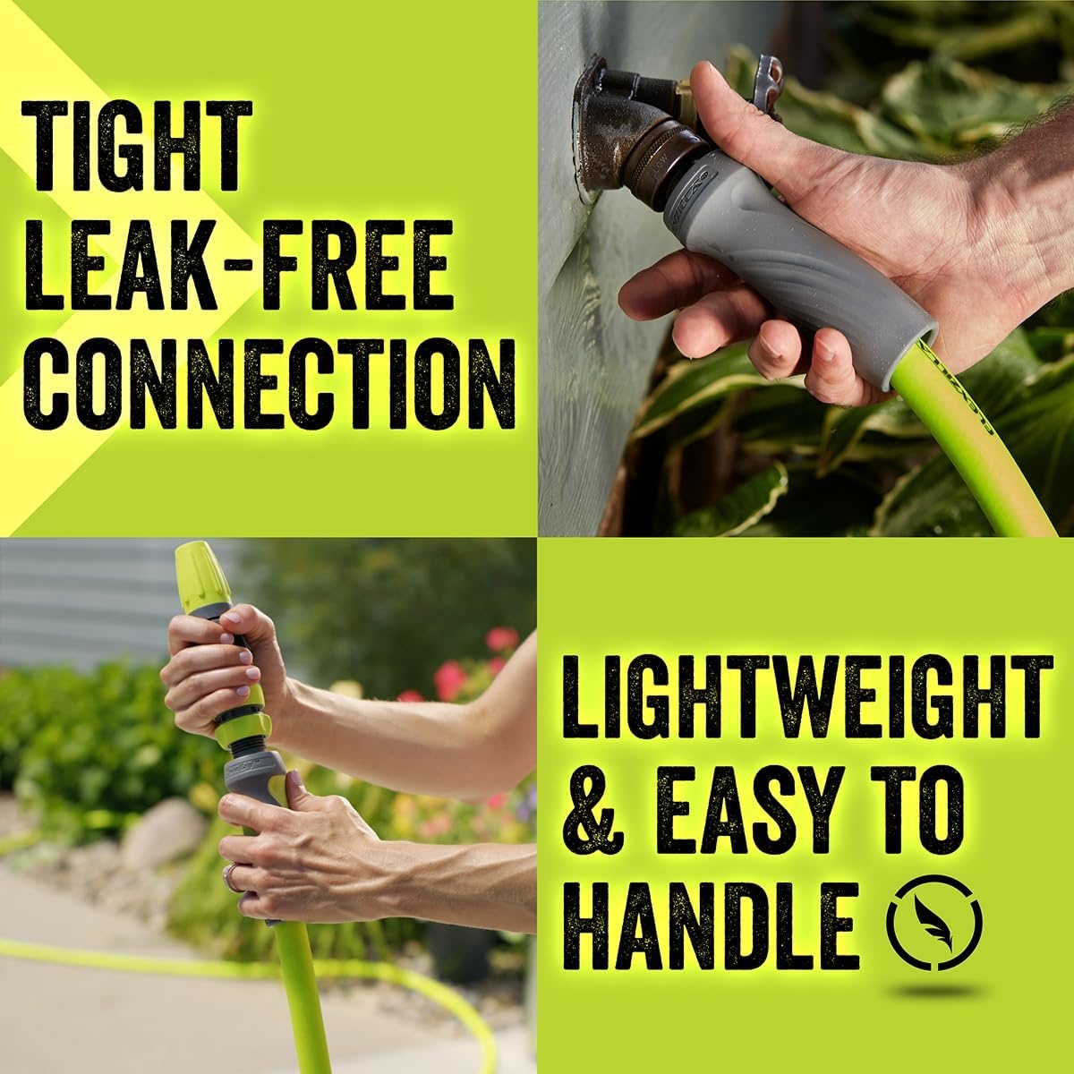imageFlexzilla Colors LeadIn Garden Hose 58in x 5ft Lightweight AllWeather Water Hose Durable and Flexible LeakFree Connections Forest GreenChartreuse