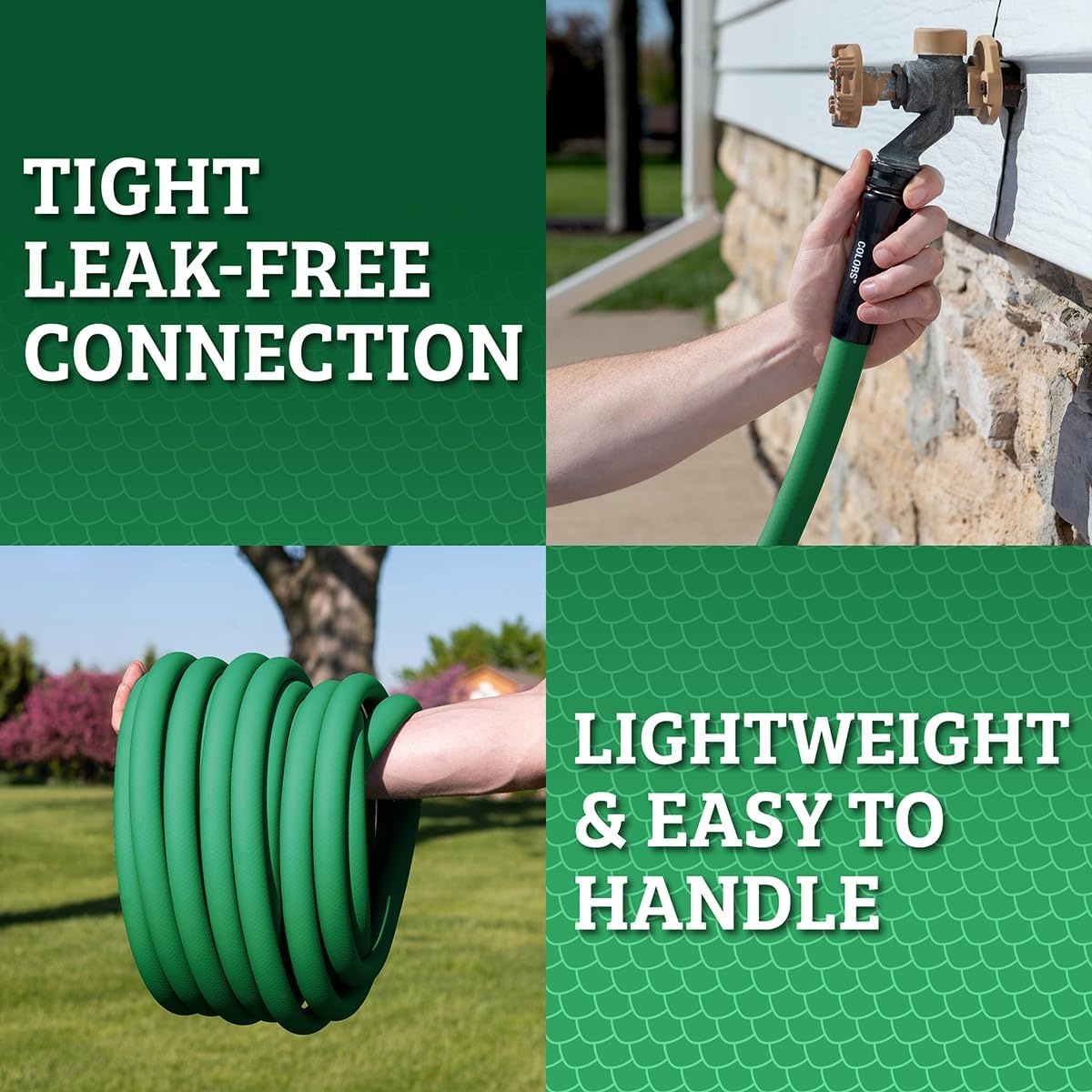 imageFlexzilla Colors LeadIn Garden Hose 58in x 5ft Lightweight AllWeather Water Hose Durable and Flexible LeakFree Connections Forest GreenForest Green