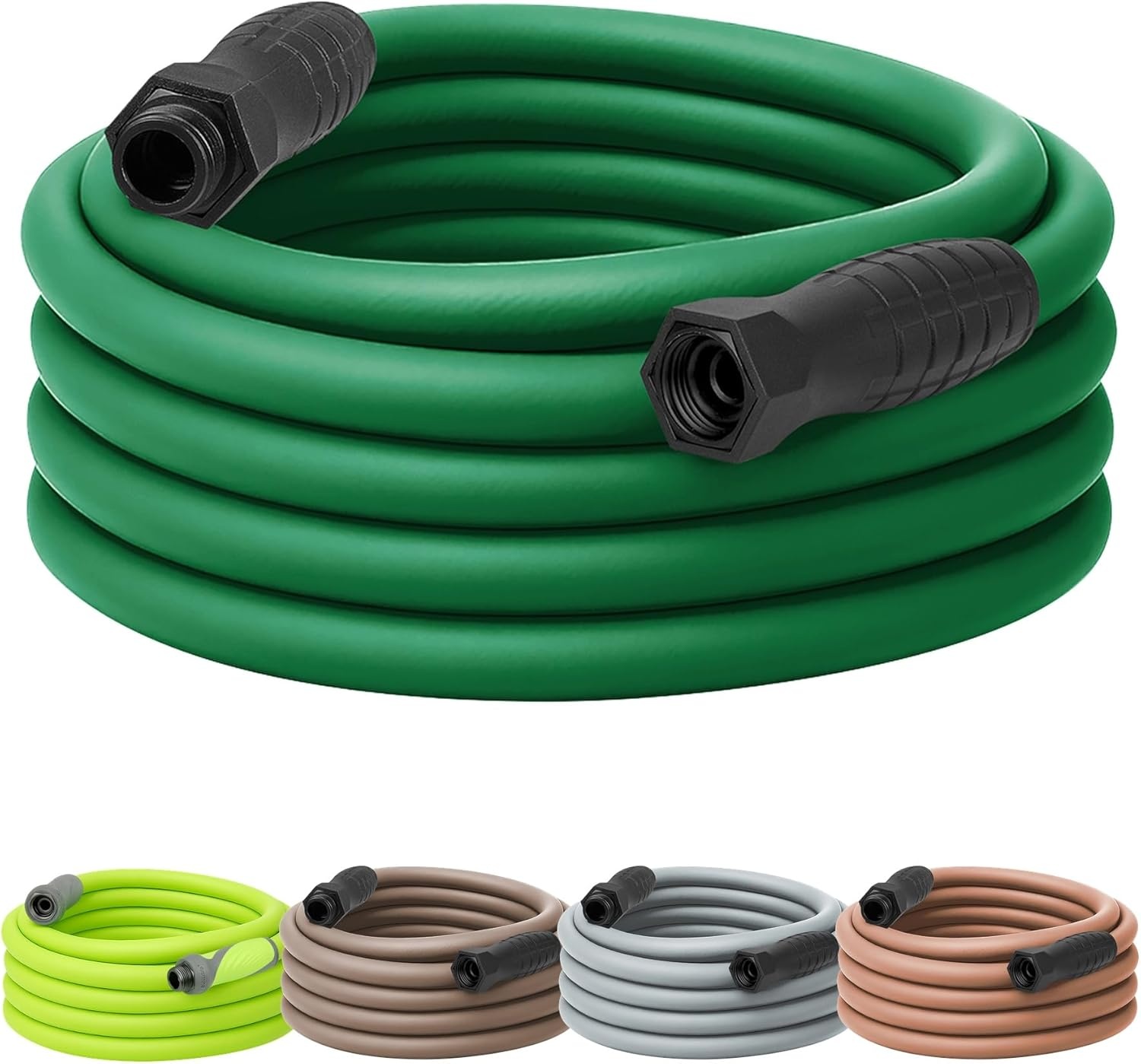 imageFlexzilla Colors LeadIn Garden Hose 58in x 5ft Lightweight AllWeather Water Hose Durable and Flexible LeakFree Connections Forest GreenForest Green