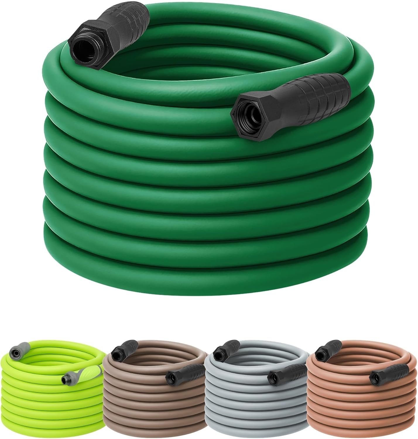 imageFlexzilla Colors LeadIn Garden Hose 58in x 5ft Lightweight AllWeather Water Hose Durable and Flexible LeakFree Connections Forest GreenForest Green