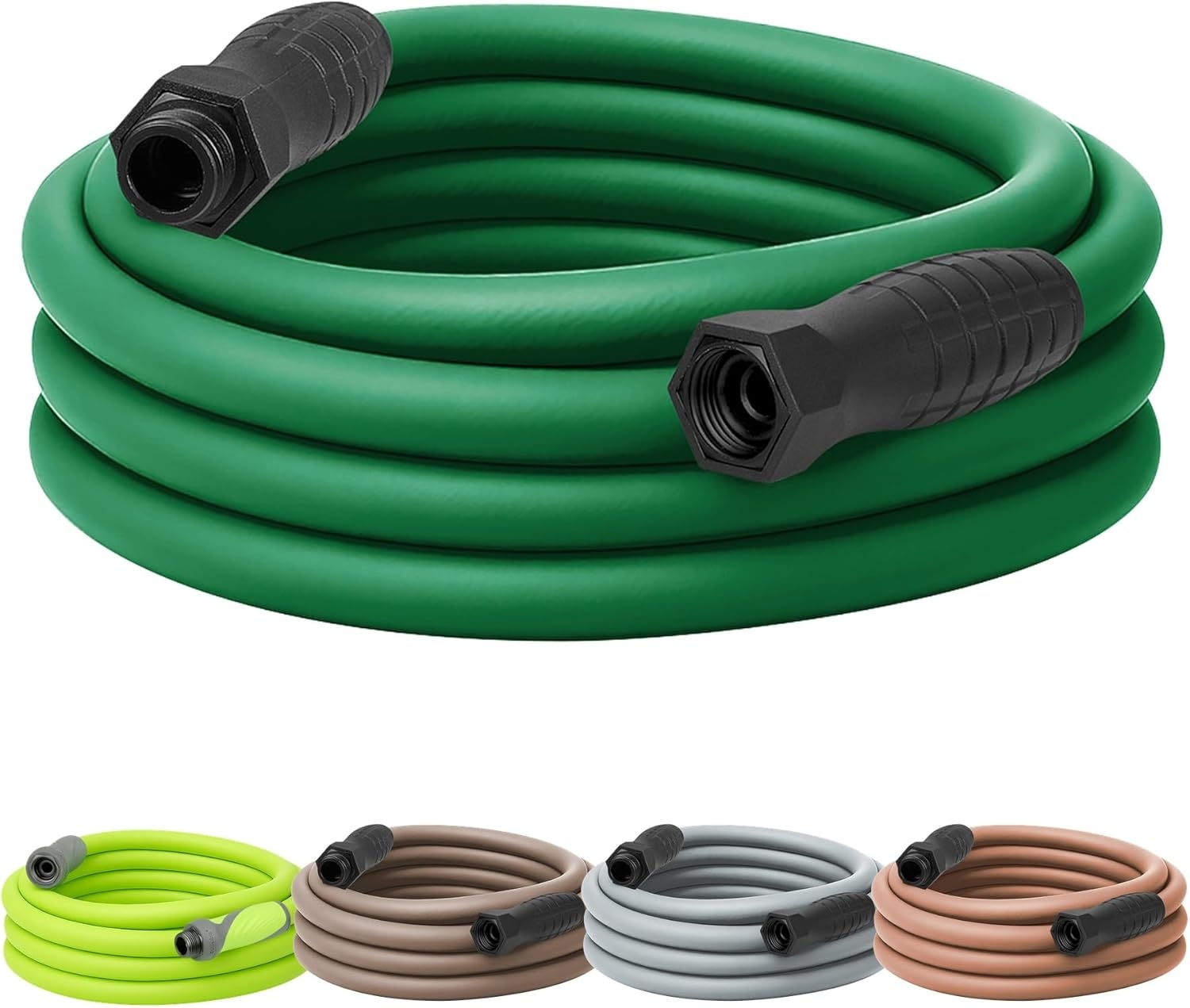 imageFlexzilla Colors LeadIn Garden Hose 58in x 5ft Lightweight AllWeather Water Hose Durable and Flexible LeakFree Connections Forest GreenForest Green