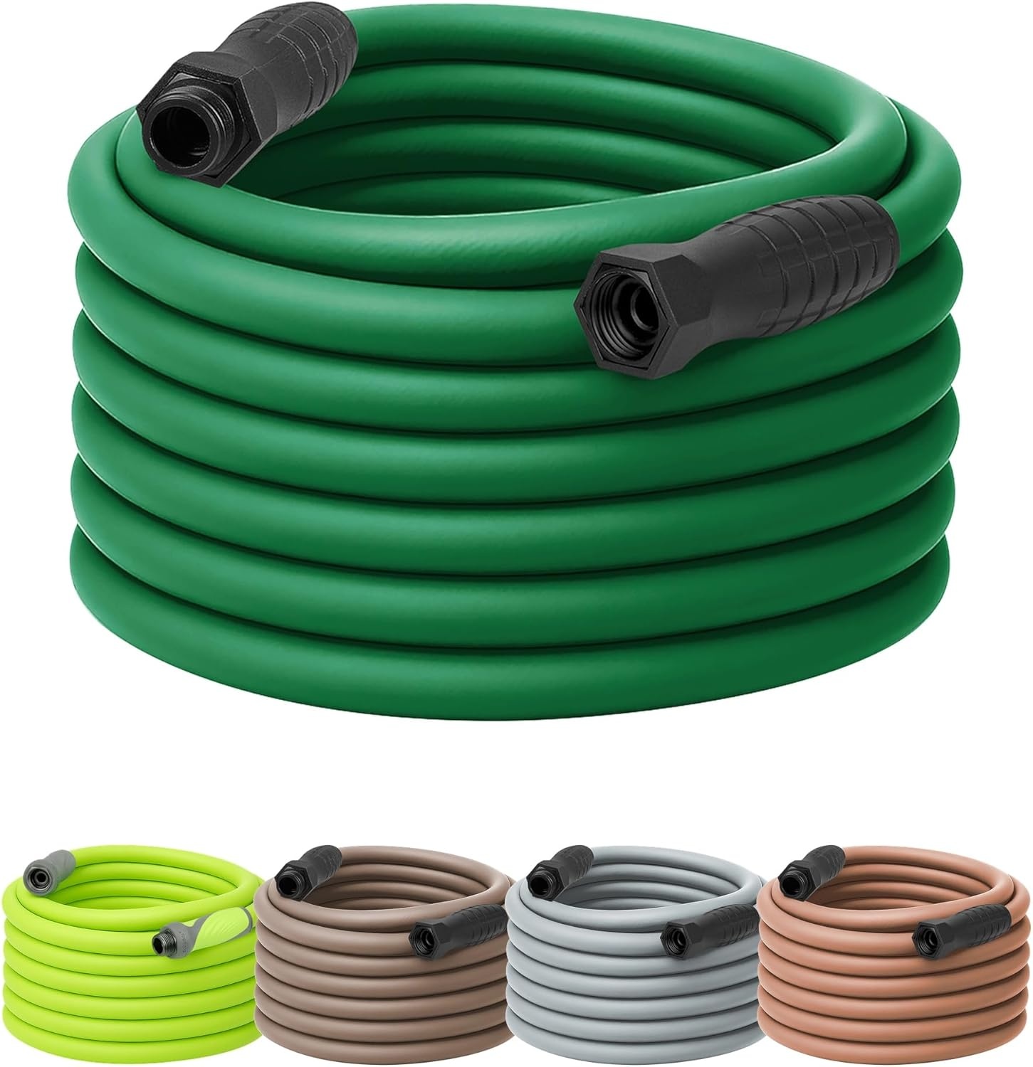 imageFlexzilla Colors LeadIn Garden Hose 58in x 5ft Lightweight AllWeather Water Hose Durable and Flexible LeakFree Connections Forest GreenForest Green