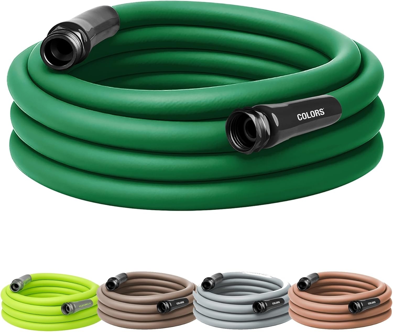 imageFlexzilla Colors LeadIn Garden Hose 58in x 5ft Lightweight AllWeather Water Hose Durable and Flexible LeakFree Connections Forest GreenForest Green