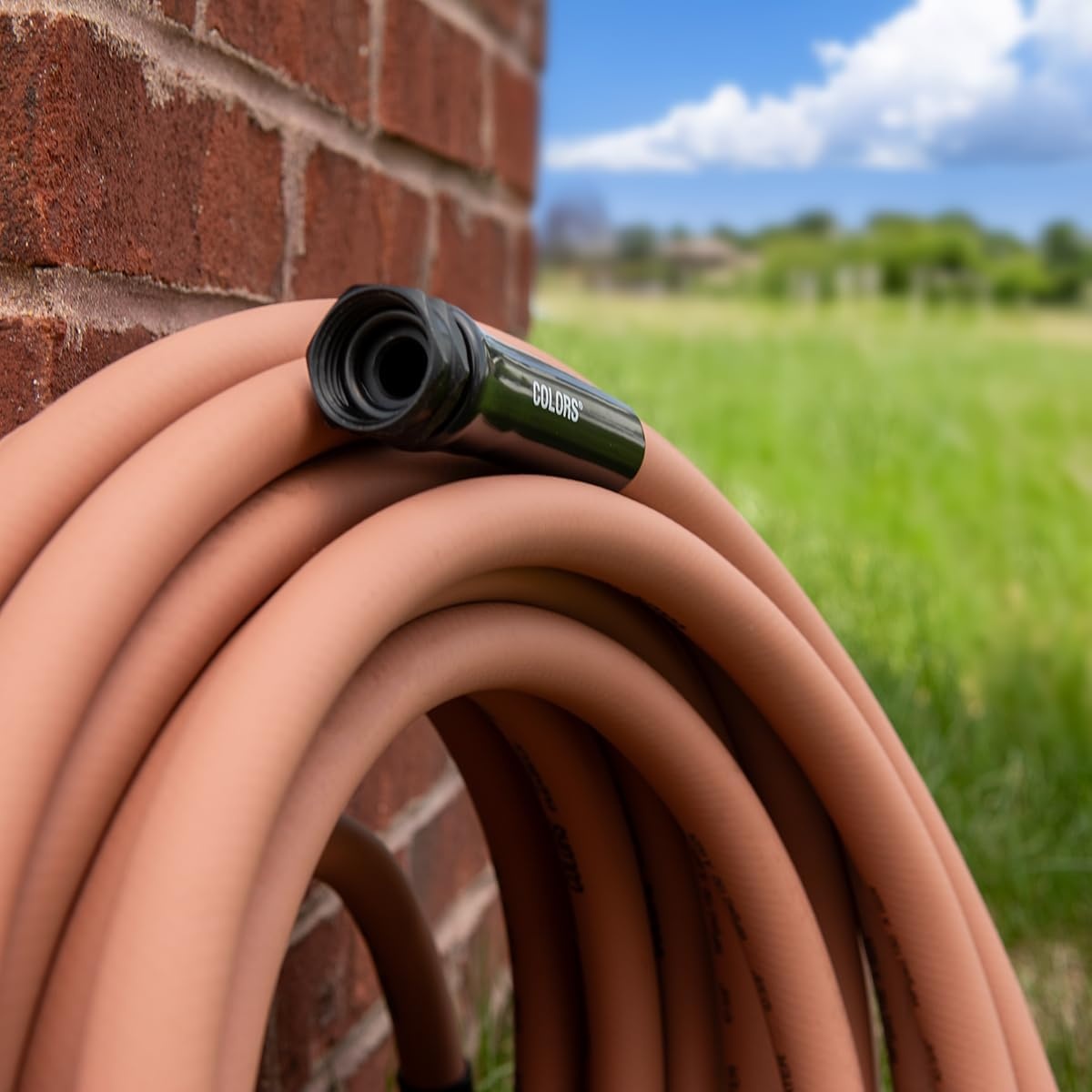 imageFlexzilla Colors LeadIn Garden Hose 58in x 5ft Lightweight AllWeather Water Hose Durable and Flexible LeakFree Connections Forest GreenRed Clay