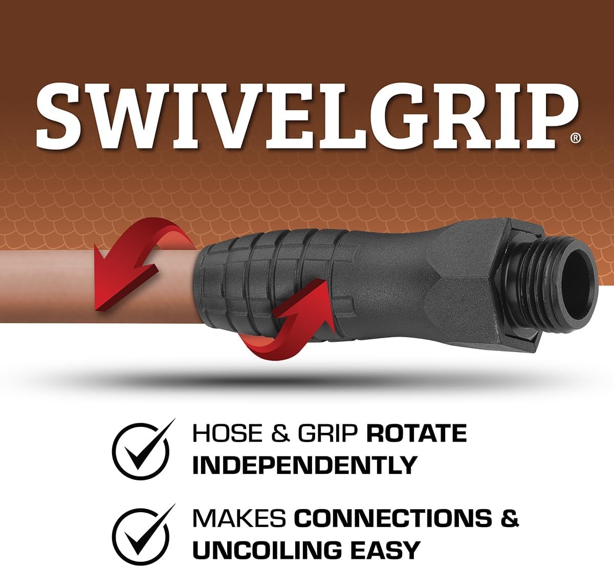 imageFlexzilla Colors LeadIn Garden Hose 58in x 5ft Lightweight AllWeather Water Hose Durable and Flexible LeakFree Connections Forest GreenRed Clay