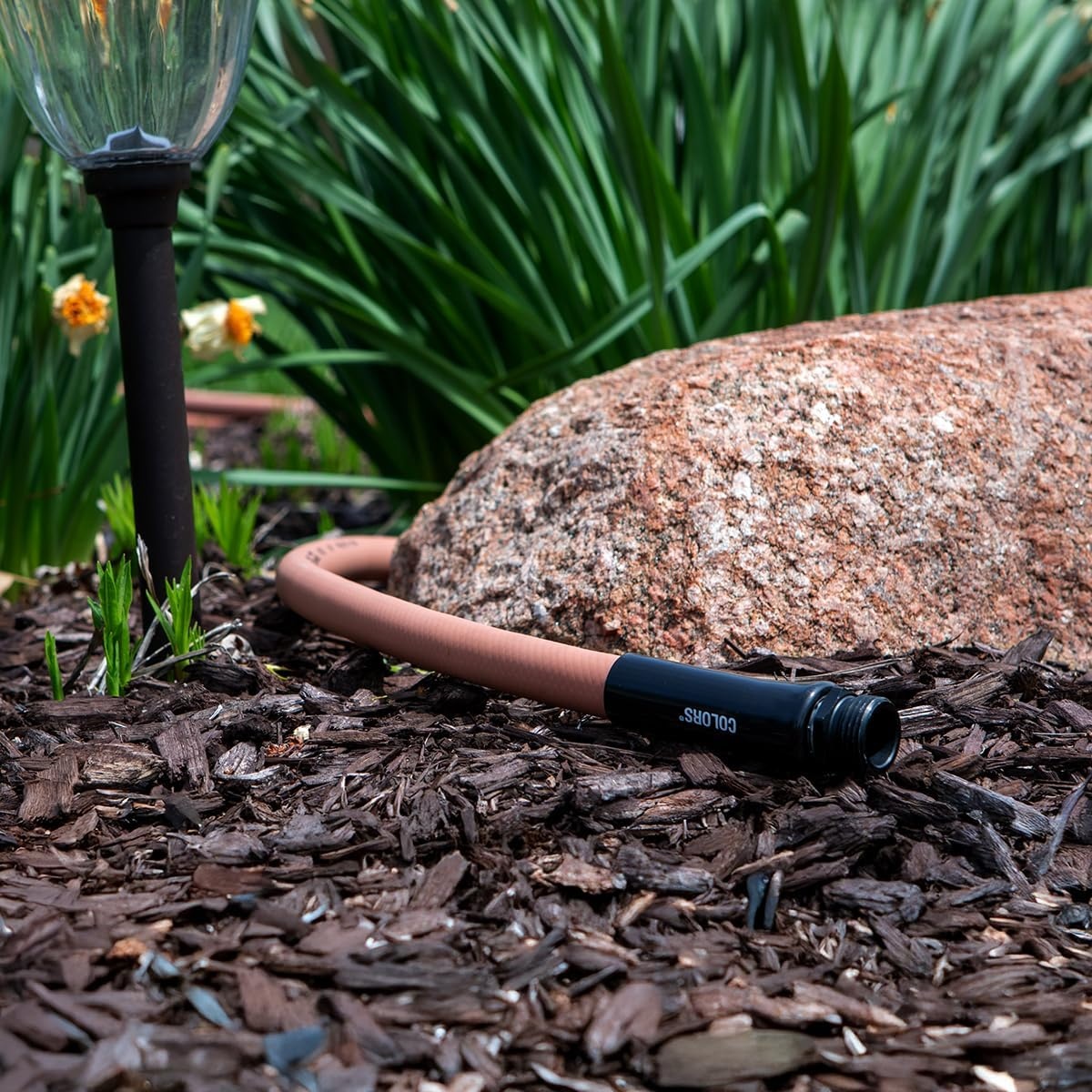 imageFlexzilla Colors LeadIn Garden Hose 58in x 5ft Lightweight AllWeather Water Hose Durable and Flexible LeakFree Connections Forest GreenRed Clay