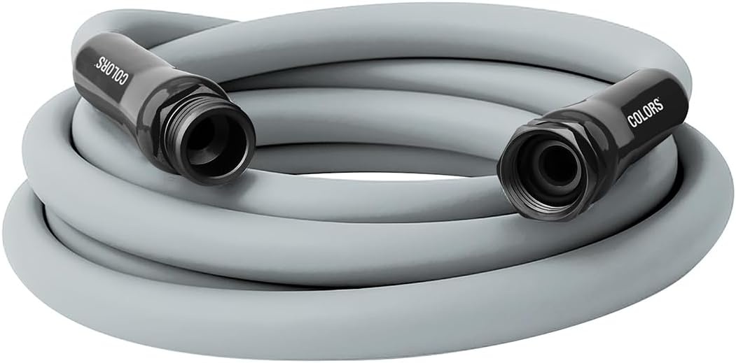 imageFlexzilla Colors LeadIn Garden Hose 58in x 5ft Lightweight AllWeather Water Hose Durable and Flexible LeakFree Connections Forest GreenSlate Grey