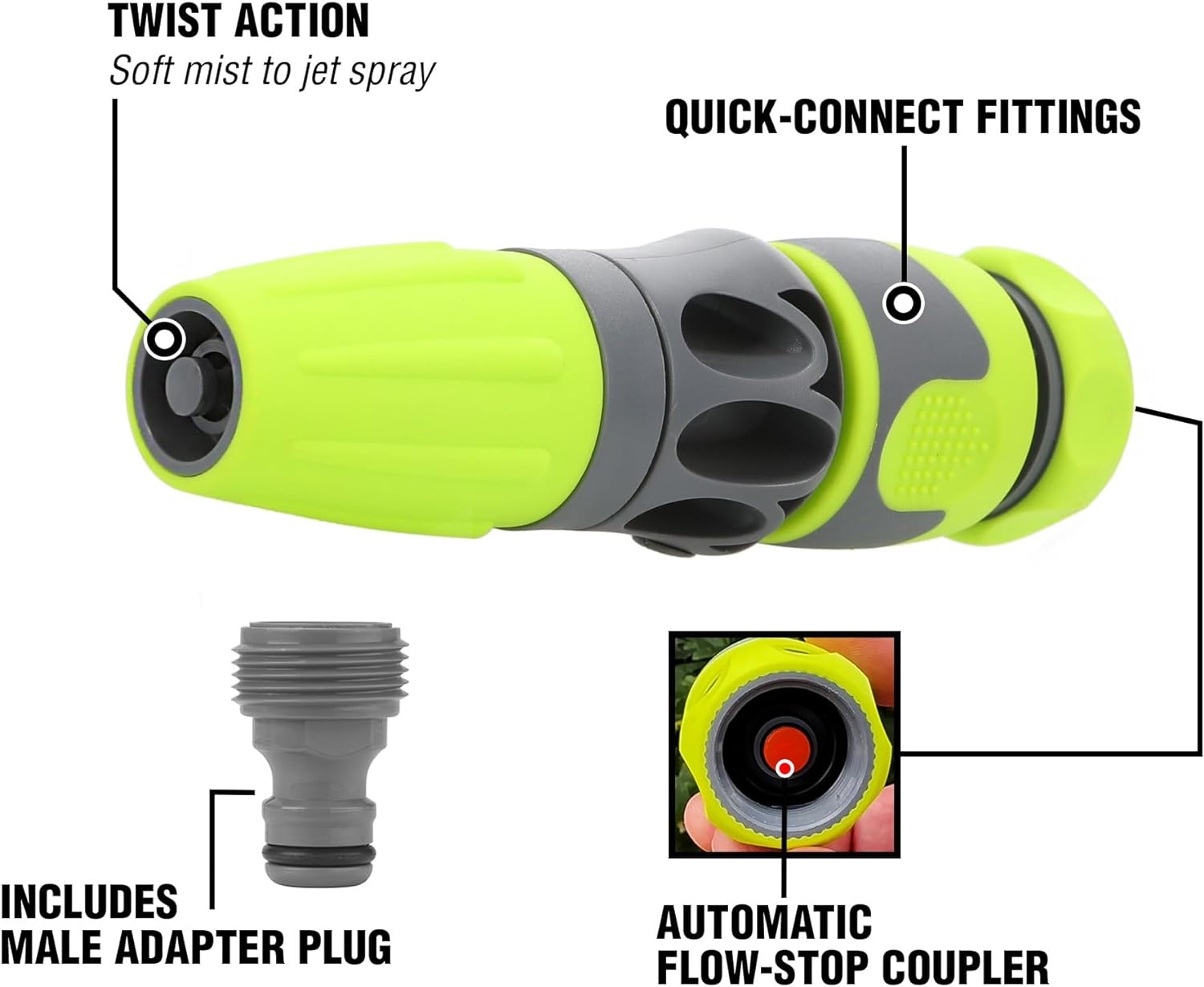 imageFlexzilla Garden Hose Nozzle Kit 3Piece HFZGAK014725 cubic inches
