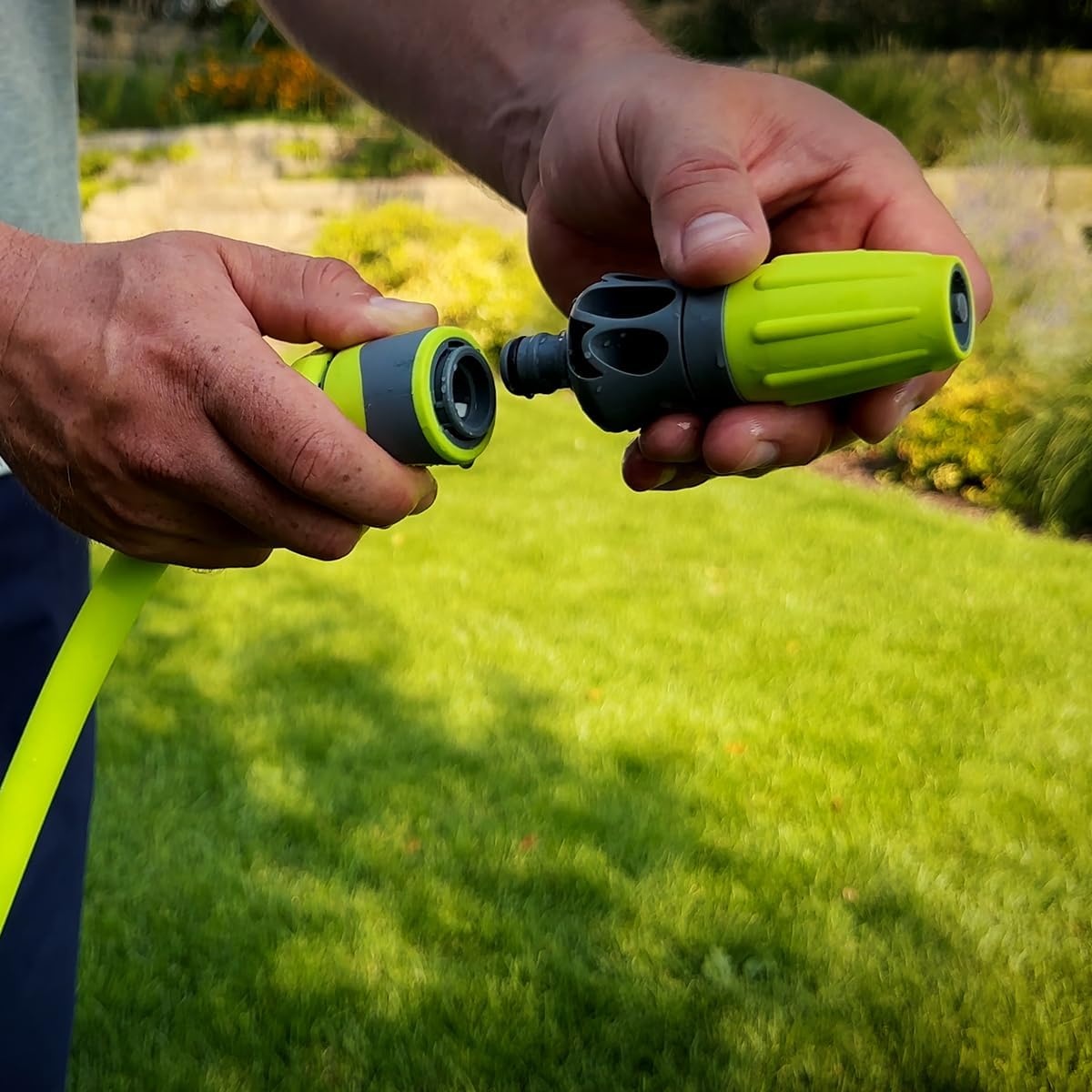imageFlexzilla HFZG12050QN Garden Hose Kit with Quick Connect Attachments Lightweight Coils Easily Quick Connect Couplers Wont Kink Under Pressure50ft