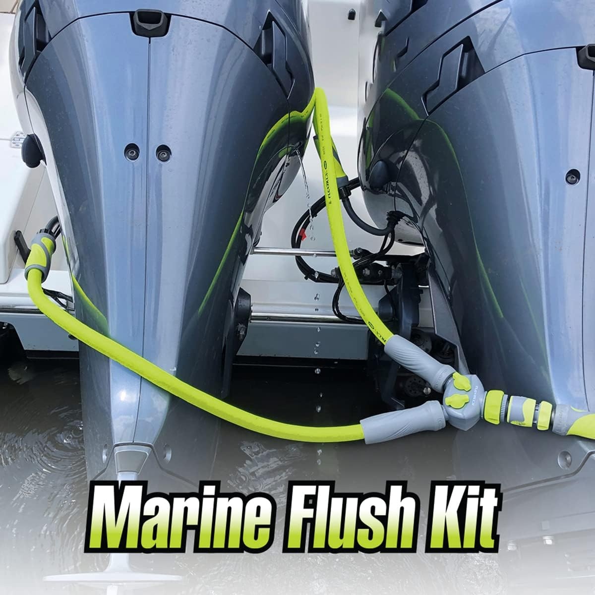 imageFlexzilla Marine Twin Outboard Flush Kit 6Piece 58 34 11 12 GHT HFZGSK01