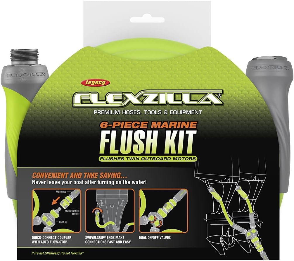 imageFlexzilla Marine Twin Outboard Flush Kit 6Piece 58 34 11 12 GHT HFZGSK01