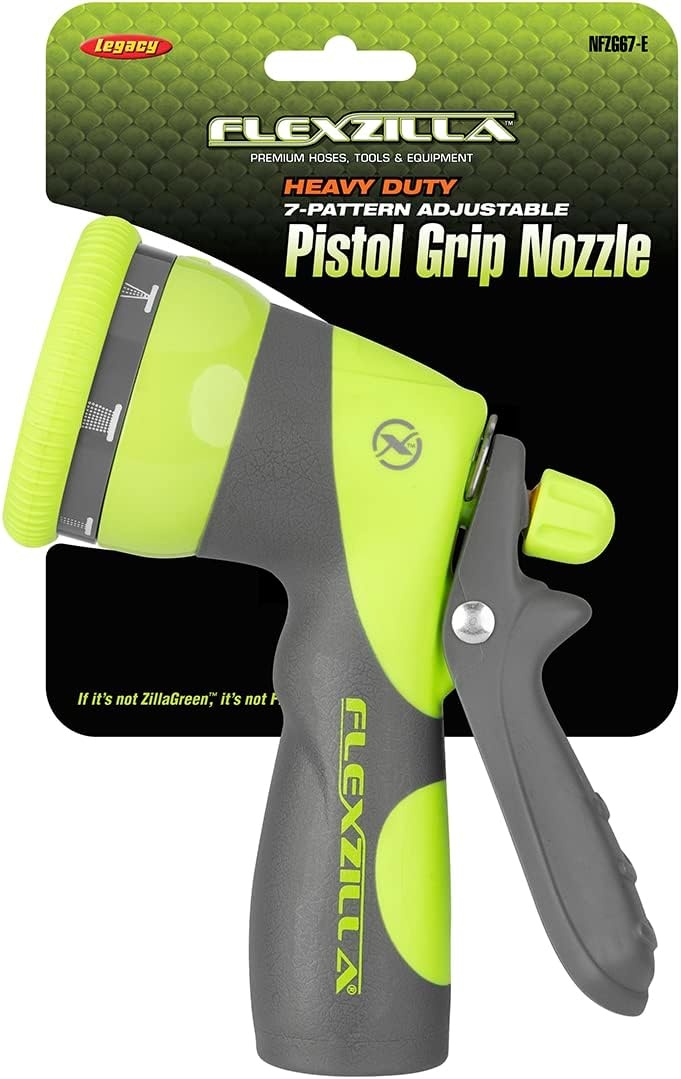 imageFlexzilla Metal Adjustable Pistol Grip Garden Hose Nozzle Sprayer with Durable Metal Construction amp Variable Water Flow7Pattern Flow Control