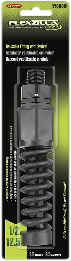 imageFlexzilla Pro Air Hose Reusable Fitting with Swivel 38 in RP900375S12 inches