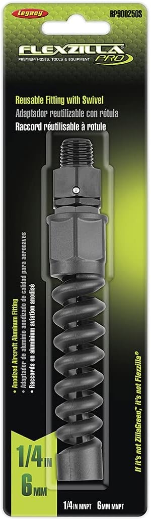 imageFlexzilla Pro Air Hose Reusable Fitting with Swivel 38 in RP900375S14 inches