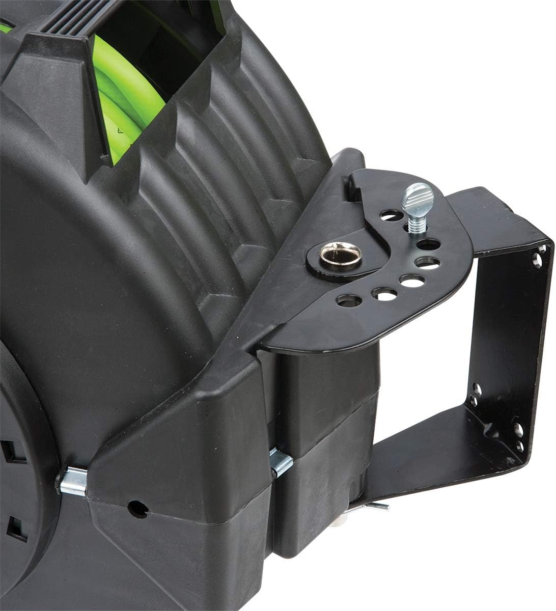 imageFlexzilla Pro Levelwind Retractable Air Hose Reel 12 in x 50 ft Heavy Duty Lightweight Hybrid ZillaGreen L8335FZ38 inches x 75 feet