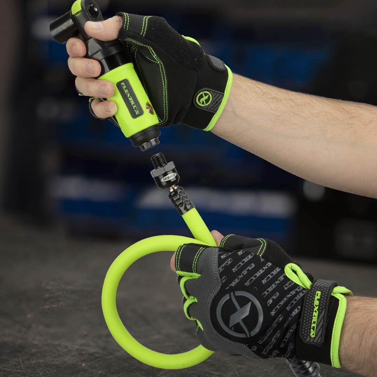 imageFlexzilla Swivel Whip Air Hose 38 in x 4 ft 14 MNPT Ball Swivel x 14 FNPT Ends Heavy Duty Lightweight Hybrid ZillaGreen HFZ3804YW2B1104 Ounce Pack of 1