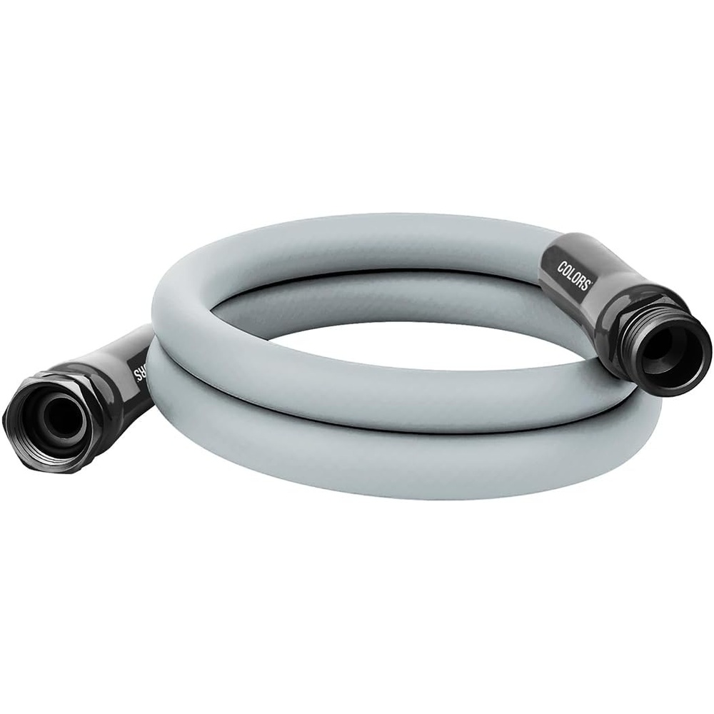 imageFlexzilla Colors LeadIn Garden Hose 58in x 5ft Lightweight AllWeather Water Hose Durable and Flexible LeakFree Connections Forest GreenSlate Grey