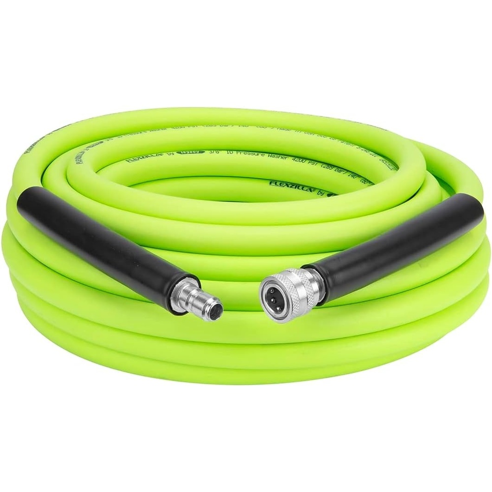 imageFlexzilla HFZPW426050QE 4200 PSI 50 Pressure Washer Hose 38 in x 50 ft ZillaGreen