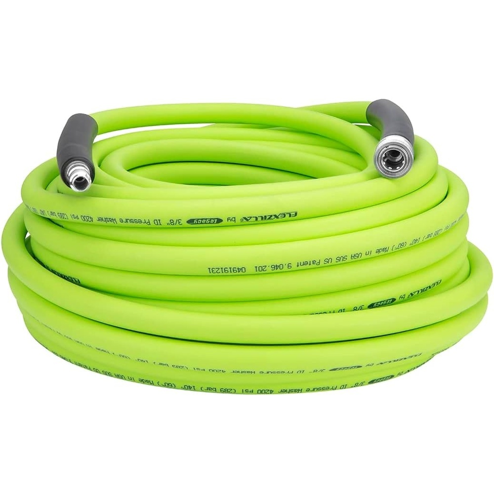 imageFlexzilla HFZPW426100QE 4200 PSI 100 Pressure Washer Hose 38 in x 100 ft ZillaGreen