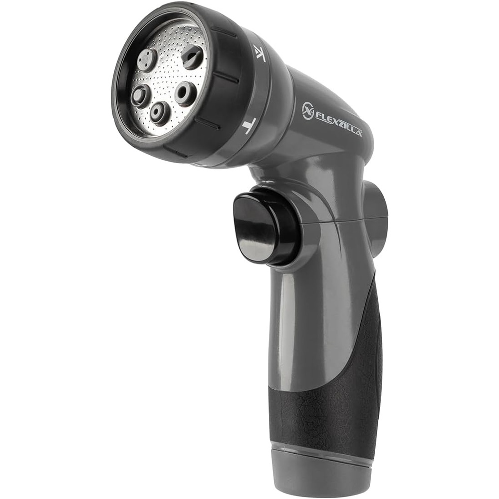 imageFlexzilla Metal Adjustable Pistol Grip Garden Hose Nozzle Sprayer with Durable Metal Construction amp Variable Water Flow6Pattern Toggle Switch Neutral