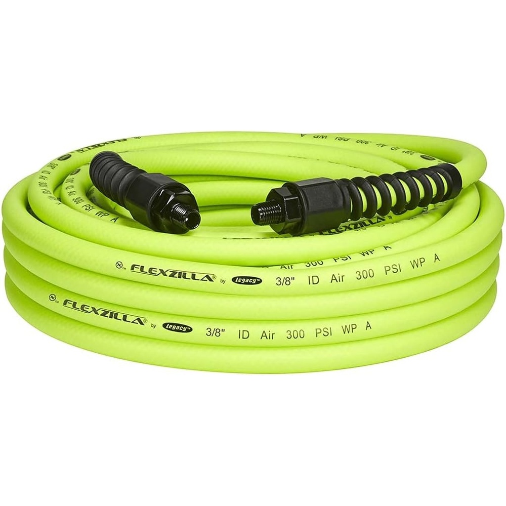 imageFlexzilla Pro Air Hose 38 in x 50 ft Heavy Duty Lightweight Hybrid ZillaGreen HFZP3850YW238 inches x 50 feet