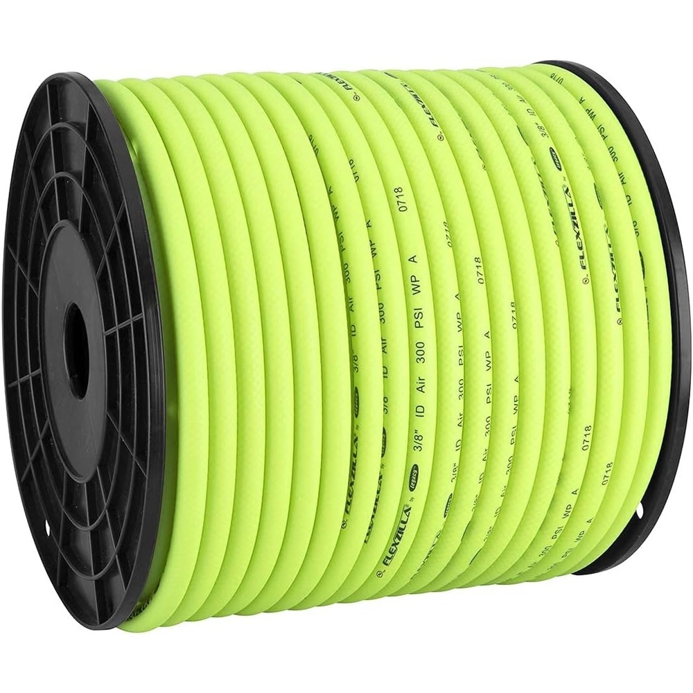 imageFlexzilla Pro Air Hose Bulk Plastic Spool 38 in x 250 ft Heavy Duty Lightweight Hybrid ZillaGreen HFZ38250YWAir Hose