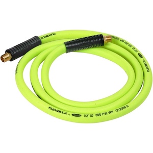Flexzilla HFZ1204YW4S Swivel Whip Air Hose 4 Ft | 1/2″ MNPT Swivel x 1/2 in” MNPT Ends | Extreme All Weather Flexibility | Lightweight(3/8″ NPT Ends)