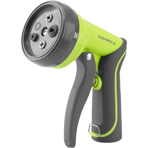 Flexzilla Metal Adjustable Pistol Grip Garden Hose Nozzle Sprayer with Durable Metal Construction & Variable Water Flow(5-Pattern Twist Control)
