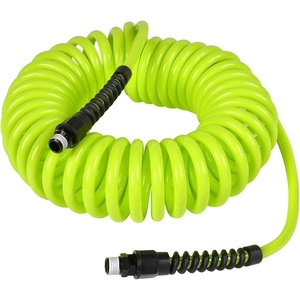 Flexzilla Polyurethane Recoil Air Hose, 1/4 in. x 25 ft., ZillaGreen – LP1425AFZ(1/4″ x 25 Feet)