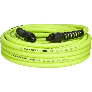 Flexzilla Pro Air Hose, 3/8 in. x 50 ft., Heavy Duty, Lightweight, Hybrid, ZillaGreen – HFZP3850YW2(3/8″ (inches) x 50′ (feet))