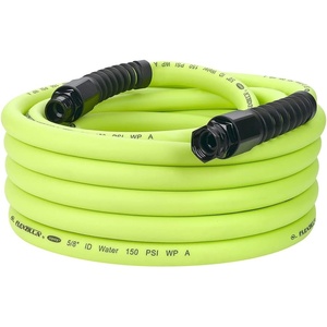Flexzilla Pro Water Hose with Reusable Fittings, 5/8 in. x 50 ft., Heavy Duty, Lightweight, ZillaGreen – HFZWP550-E(5/8″ (inches) x 50′ (feet))